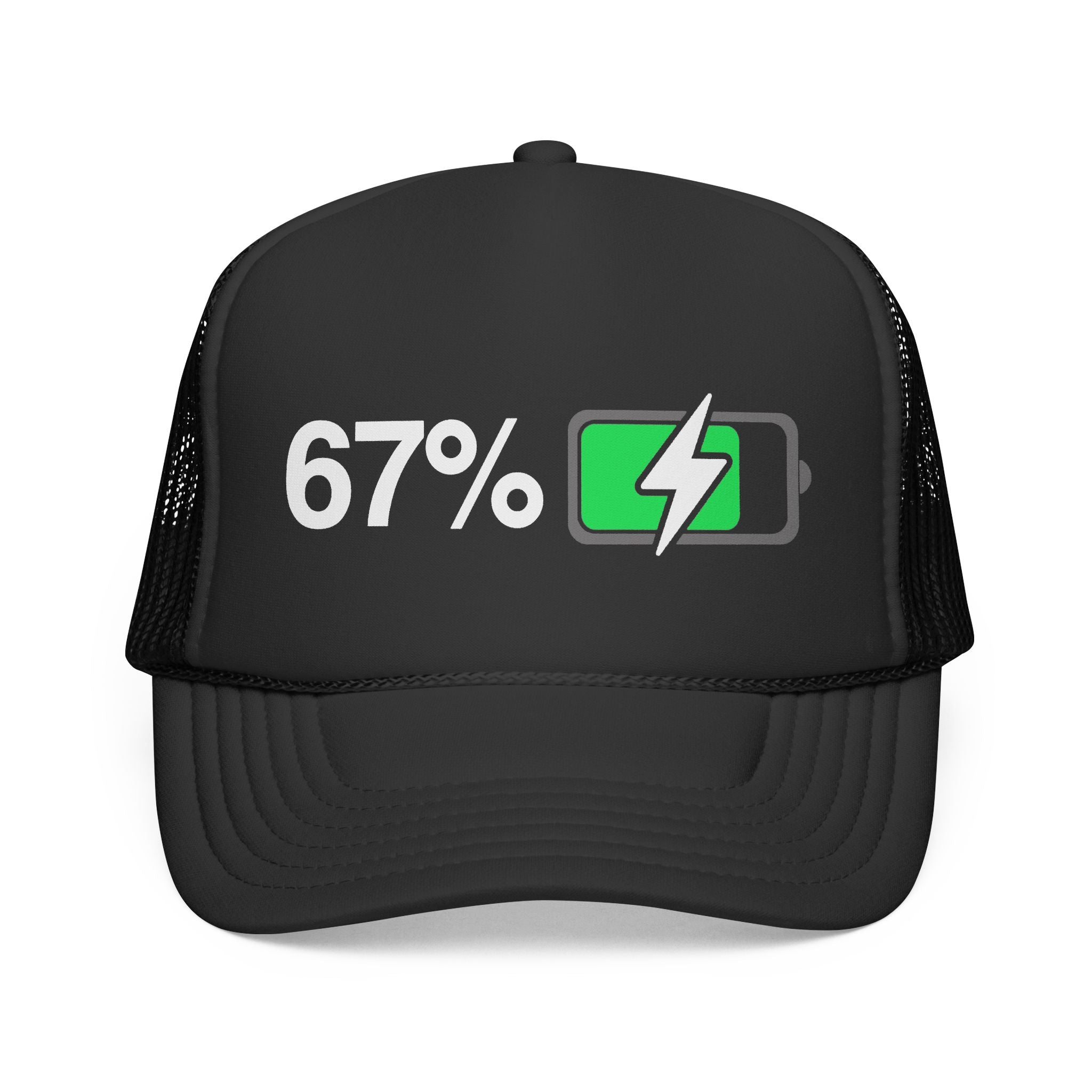 Meme 67% Battery Viral Trucker Cap