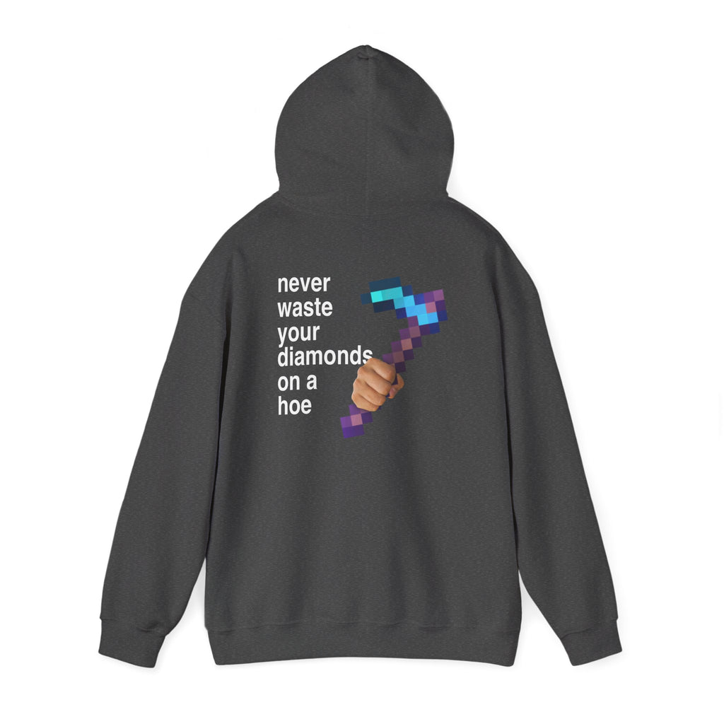 Meme "Never Waste Your Diamonds" Minecraft Hoodie