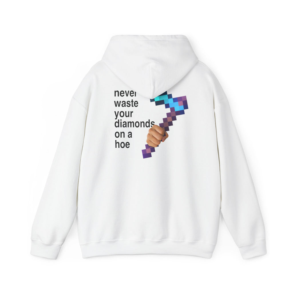 Meme "Never Waste Your Diamonds" Minecraft Hoodie