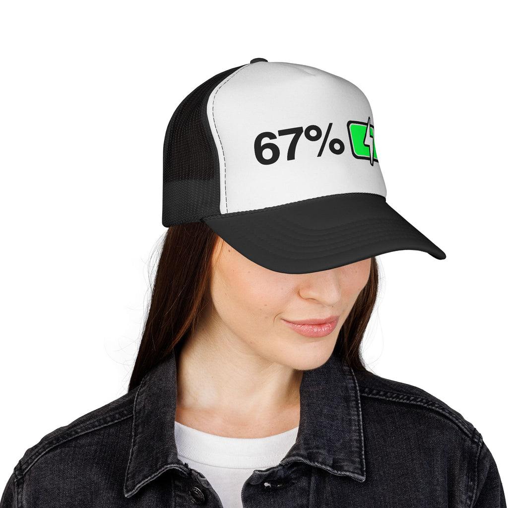 Meme 67% Battery Viral Trucker Cap