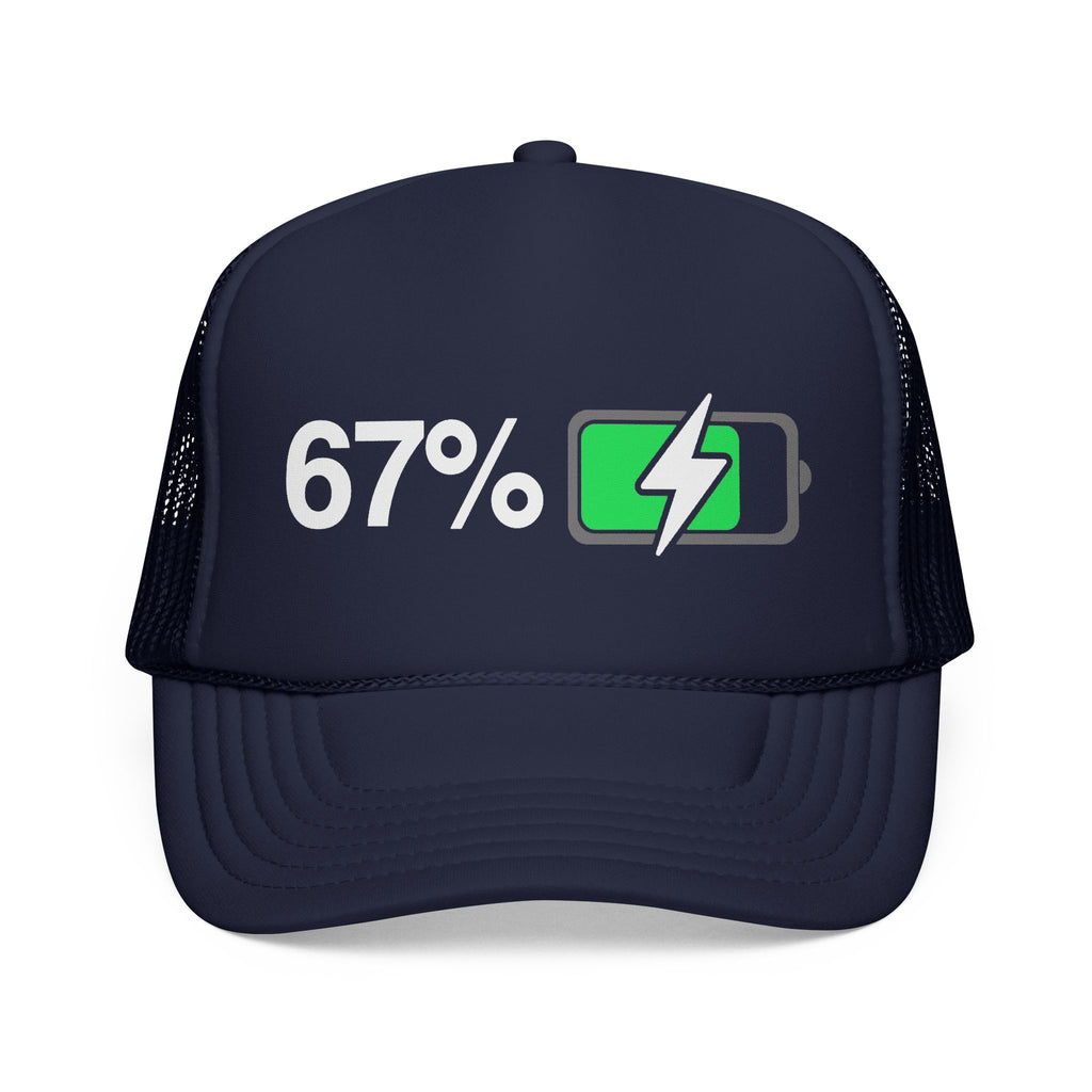 Meme 67% Battery Viral Trucker Cap