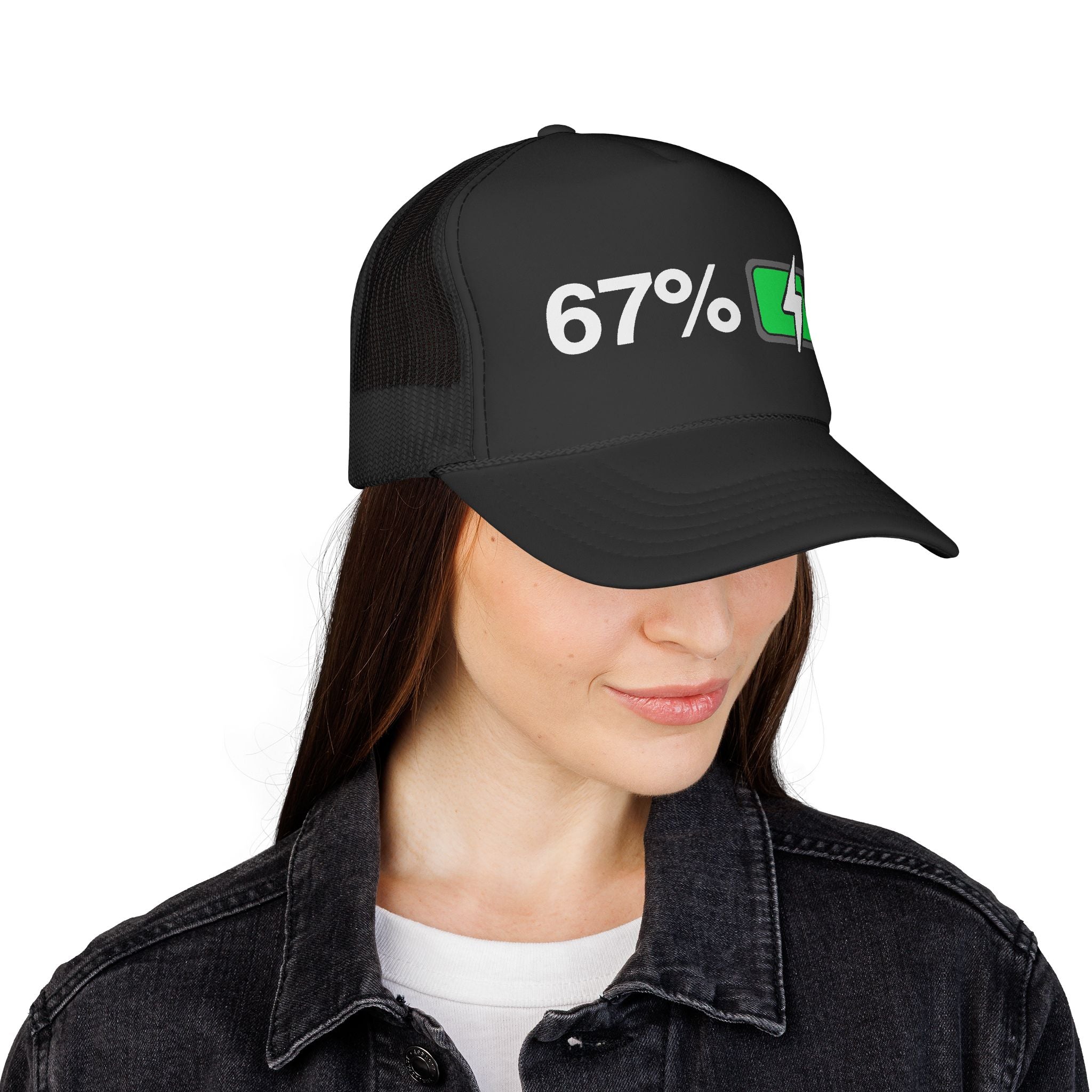 Meme 67% Battery Viral Trucker Cap