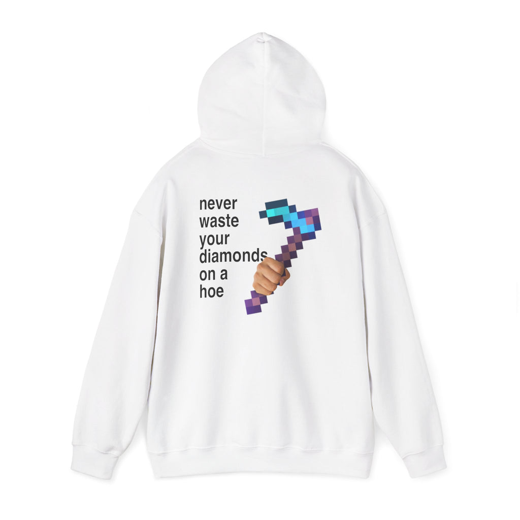 Meme "Never Waste Your Diamonds" Minecraft Hoodie